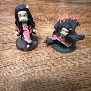 Demon Slayer Nezuko Kamado figure and keychain bundle